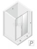 NEW TRENDY Drzwi wnękowe prysznicowe przesuwne PRIME WHITE 110x200 D-0402A/D-0403A